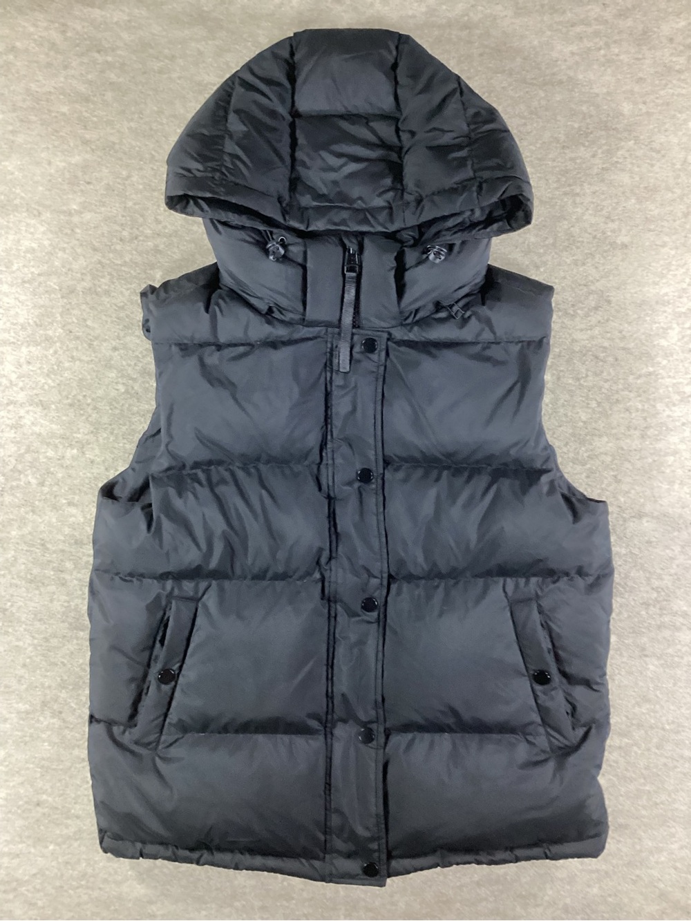 Quince Black Hooded Puffer Vest